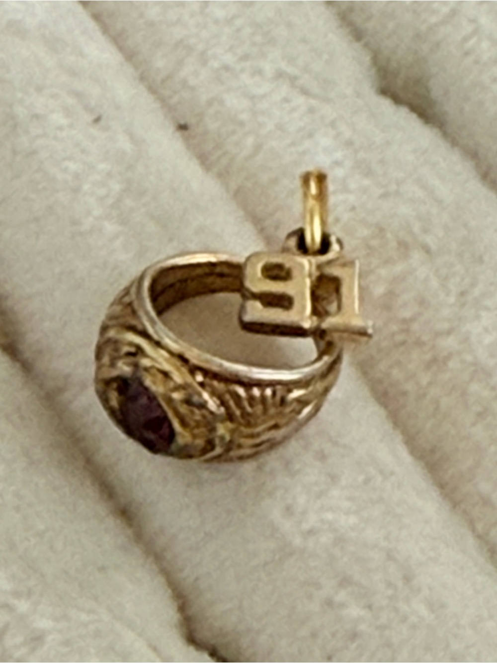 Senior class charm pendant 1991 Y2K retro